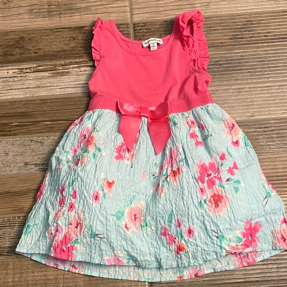 Pink and Floral Kids Dress